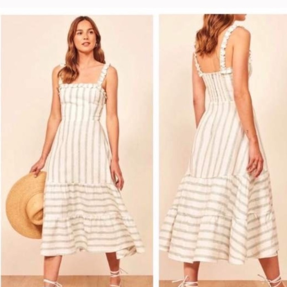 Reformation Hyla striped midi dress, 4